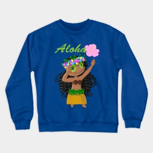 Hawaii Hula Girl Crewneck Sweatshirt